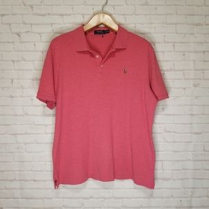 Polo Ralph Lauren Shirt XL Extra Large Lightweight Golf Golfer Rugby Men Coral
